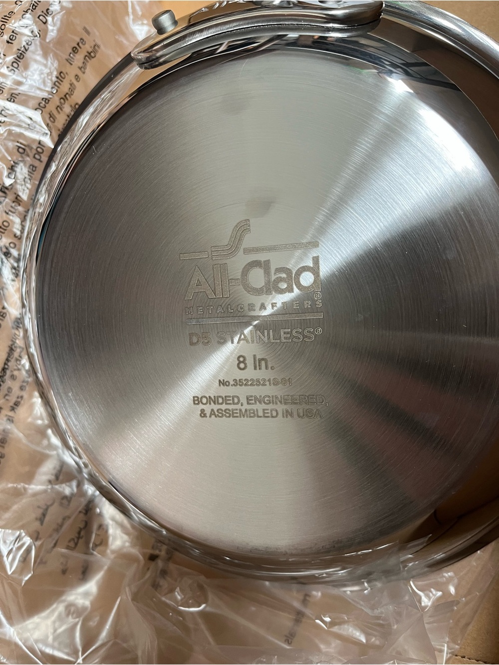 (D5) All-Clad Stainless Steel 8” Fry Pan, NEW - Picture 6 of 8